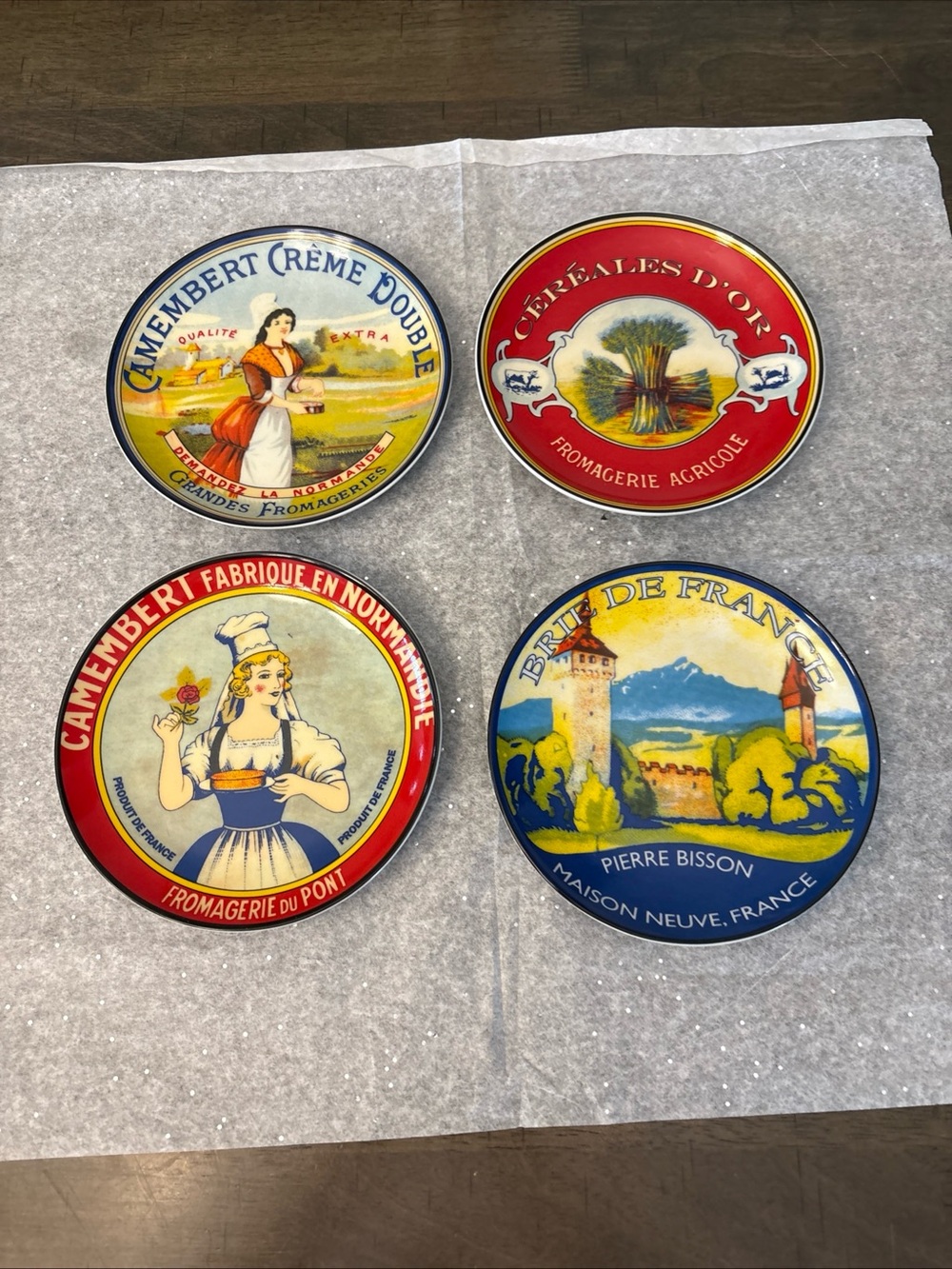 Vintage PIER 1 IMPORTS Cheese Plates - Perfect for Charcuterie - Set Of Four